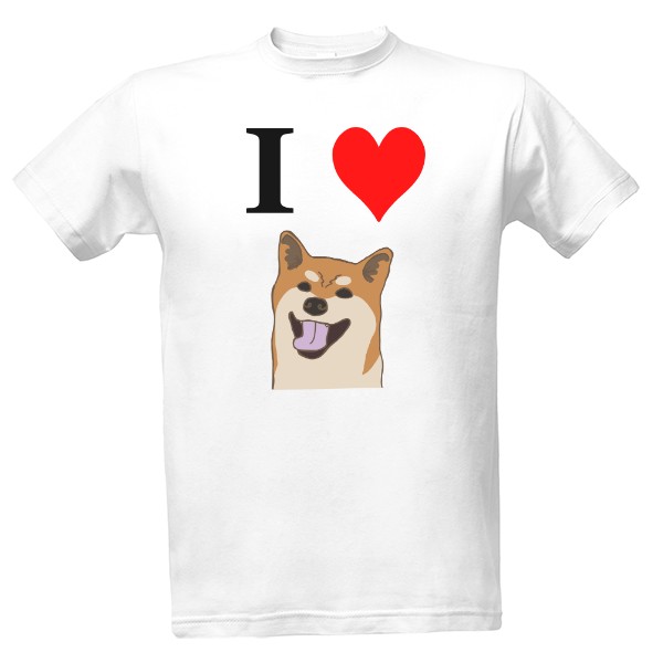 Tričko s potiskem Shiba inu