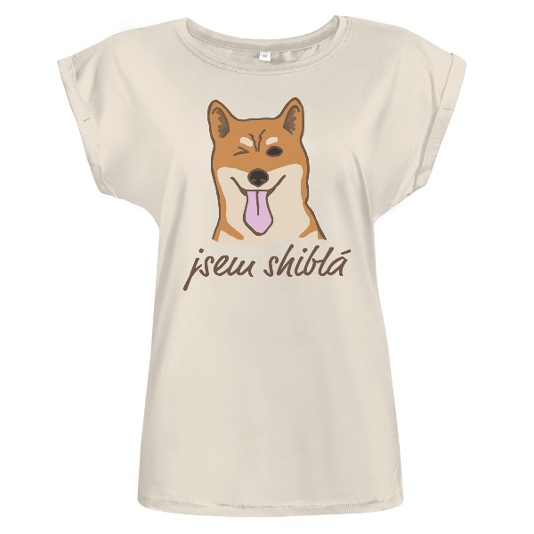 Tričko s potiskem Shiba inu