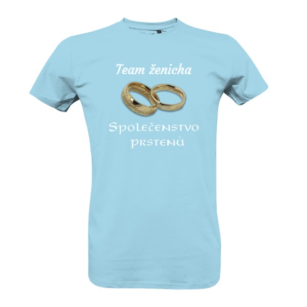 Tričko s potiskem Team ženicha - společenstvo prstenů