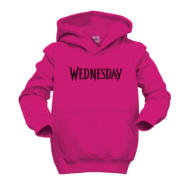 Dětská mikina s kapucí s potiskem wednesday